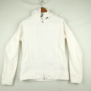Marmot Womens Soft Shell Jacket Medium White Full Zip Hooded Lightweight Outdoor